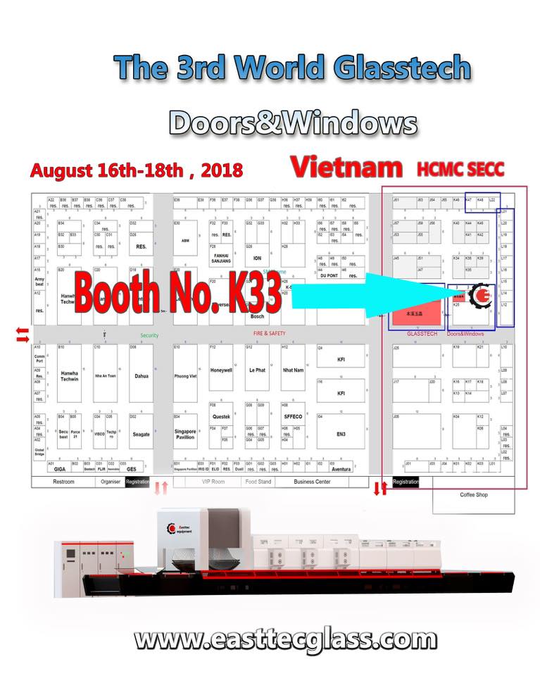 Easttec Glass will exhibite at The 3rd World Glasstech in Vietnam