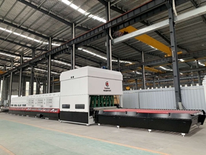 Glass tempering furnace 2440x5000mm with convection and curve for Cambodia customer